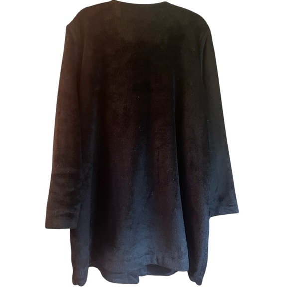 NWOT LOGO By Lori Goldstein Collarless Topper Coat With Pockets. Black. Size 2X - Picture 6 of 14